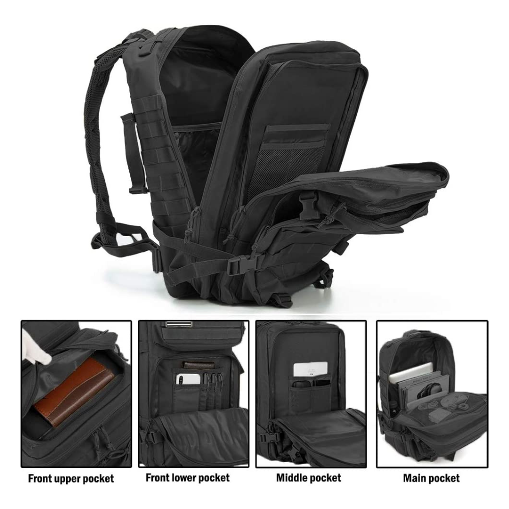 JupiterGear Military 3P Tactical 45L Backpack Army 3 Day Assault Pack