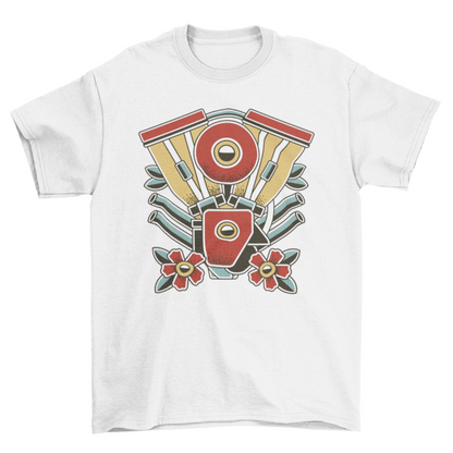 Motorbike tattoo t-shirt