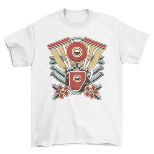 Motorbike tattoo t-shirt