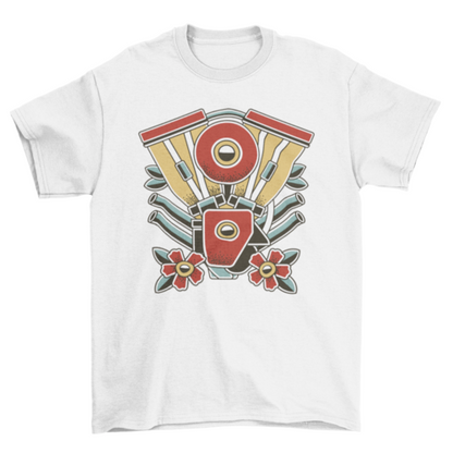Motorbike tattoo t-shirt