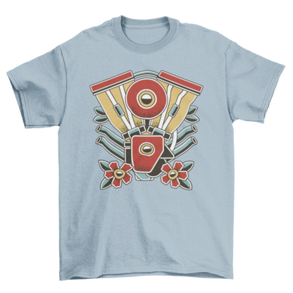 Motorbike tattoo t-shirt