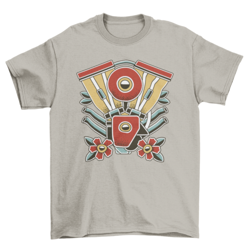 Motorbike tattoo t-shirt