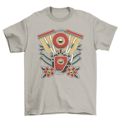 Motorbike tattoo t-shirt