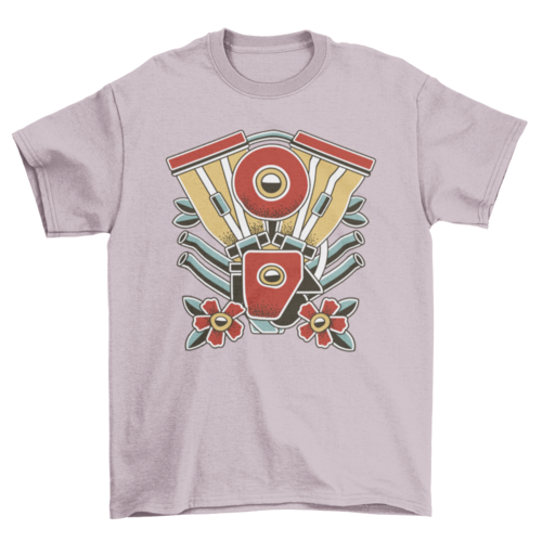 Motorbike tattoo t-shirt