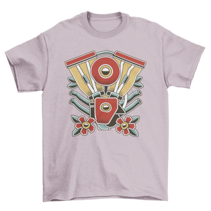 Motorbike tattoo t-shirt