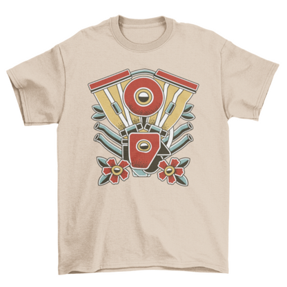 Motorbike tattoo t-shirt