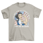 Strong woman veteran cartoon t-shirt