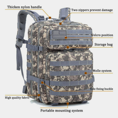 JupiterGear Military 3P Tactical 45L Backpack Army 3 Day Assault Pack