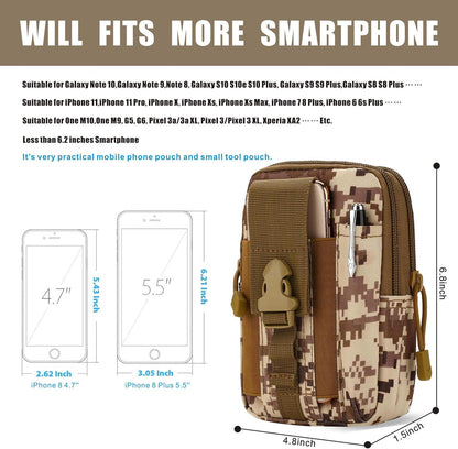 JupiterGear Tactical MOLLE Military Pouch Waist Bag for Hiking,