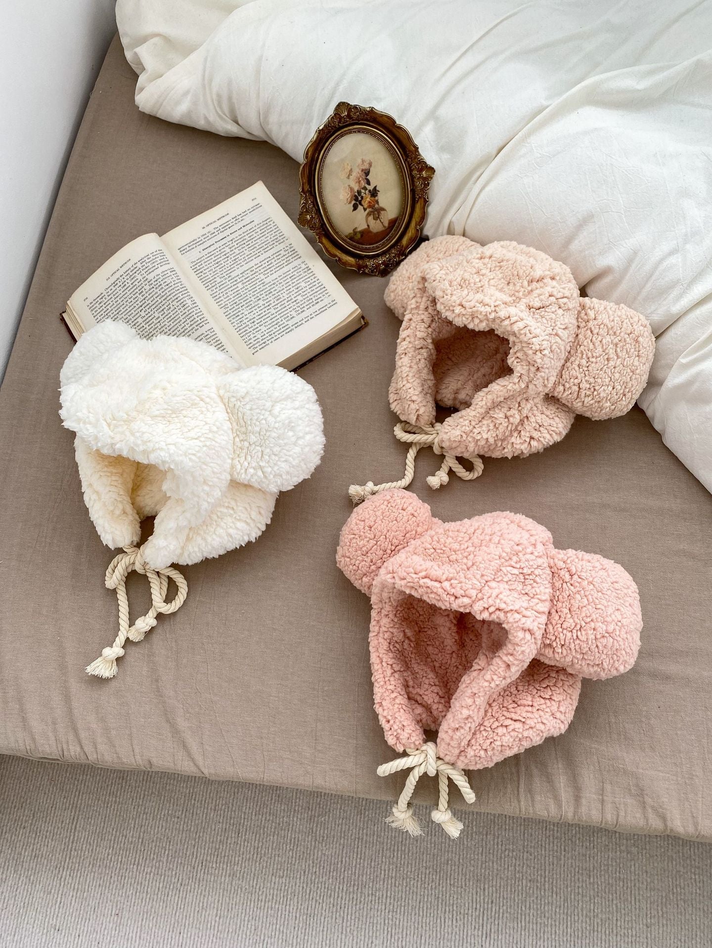 Winter Infant Baby Boys And Girls Solid Fluffy Thermal BOMBER Hats