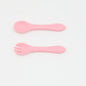 Baby Food Grade Complementary Food Training Silicone Spoon Fork Sets