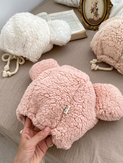 Winter Infant Baby Boys And Girls Solid Fluffy Thermal BOMBER Hats